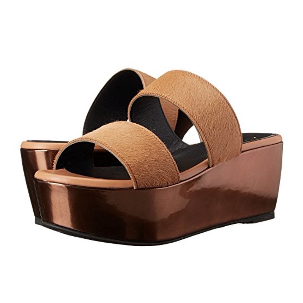 Robert Clergerie Platform Pony Hair Sandals